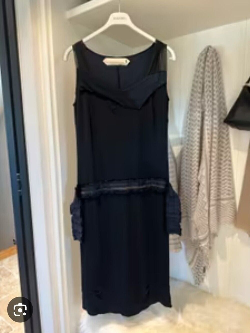 Dorothee Schumacher Elegant Sleeveless Navy Knit Women’s Sheath Dress Stretchy M